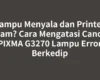 Lampu Menyala dan Printer Diam? Cara Mengatasi Canon PIXMA G3270 Lampu Error Berkedip