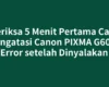 Periksa 5 Menit Pertama Cara Mengatasi Canon PIXMA G6020 Error setelah Dinyalakan