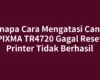 Kenapa Cara Mengatasi Canon PIXMA TR4720 Gagal Reset Printer Tidak Berhasil