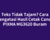Teks Tidak Tajam? Cara Mengatasi Hasil Cetak Canon PIXMA MG3620 Buram