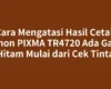 Cara Mengatasi Hasil Cetak Canon PIXMA TR4720 Ada Garis Hitam Mulai dari Cek Tinta
